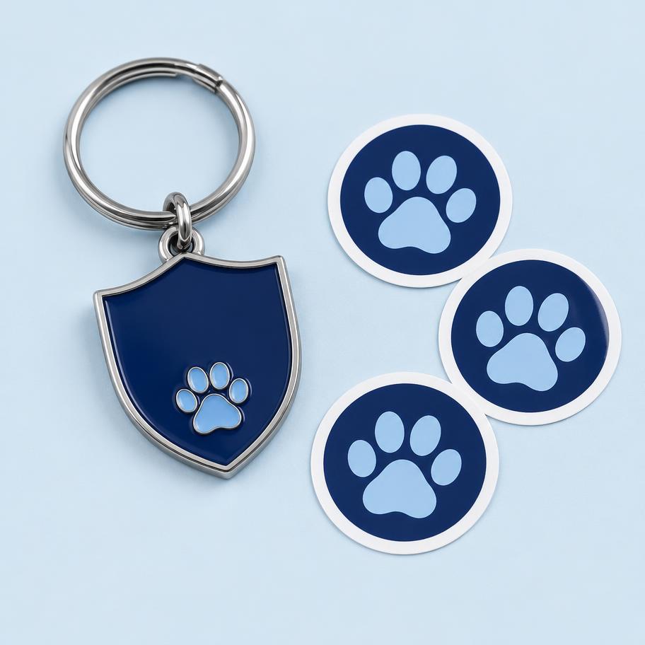 Keychain & Sticker Set